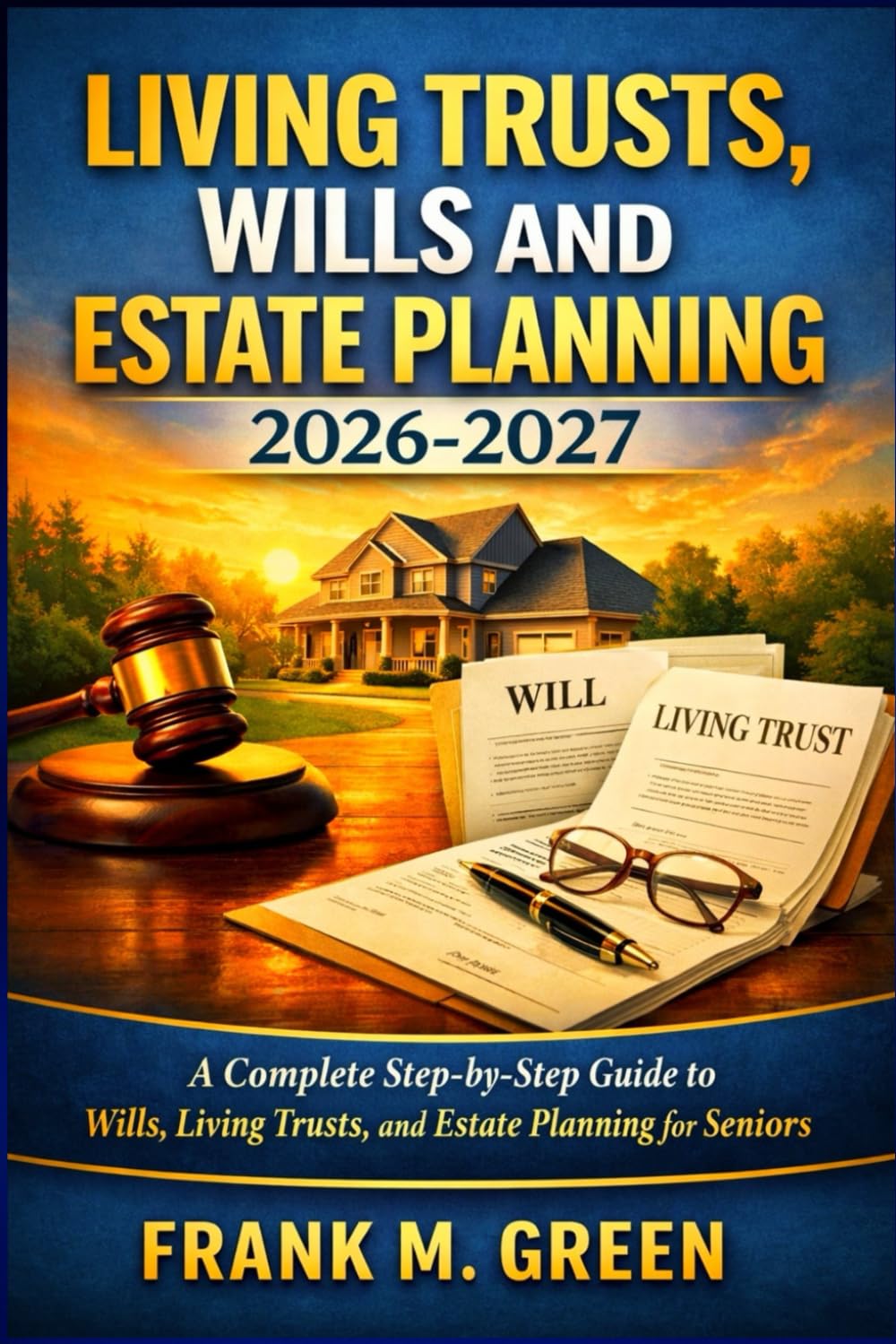Living Trust, Wills and Estate Planning for Seniors 2026–2027 by Frank M. Green — book cover